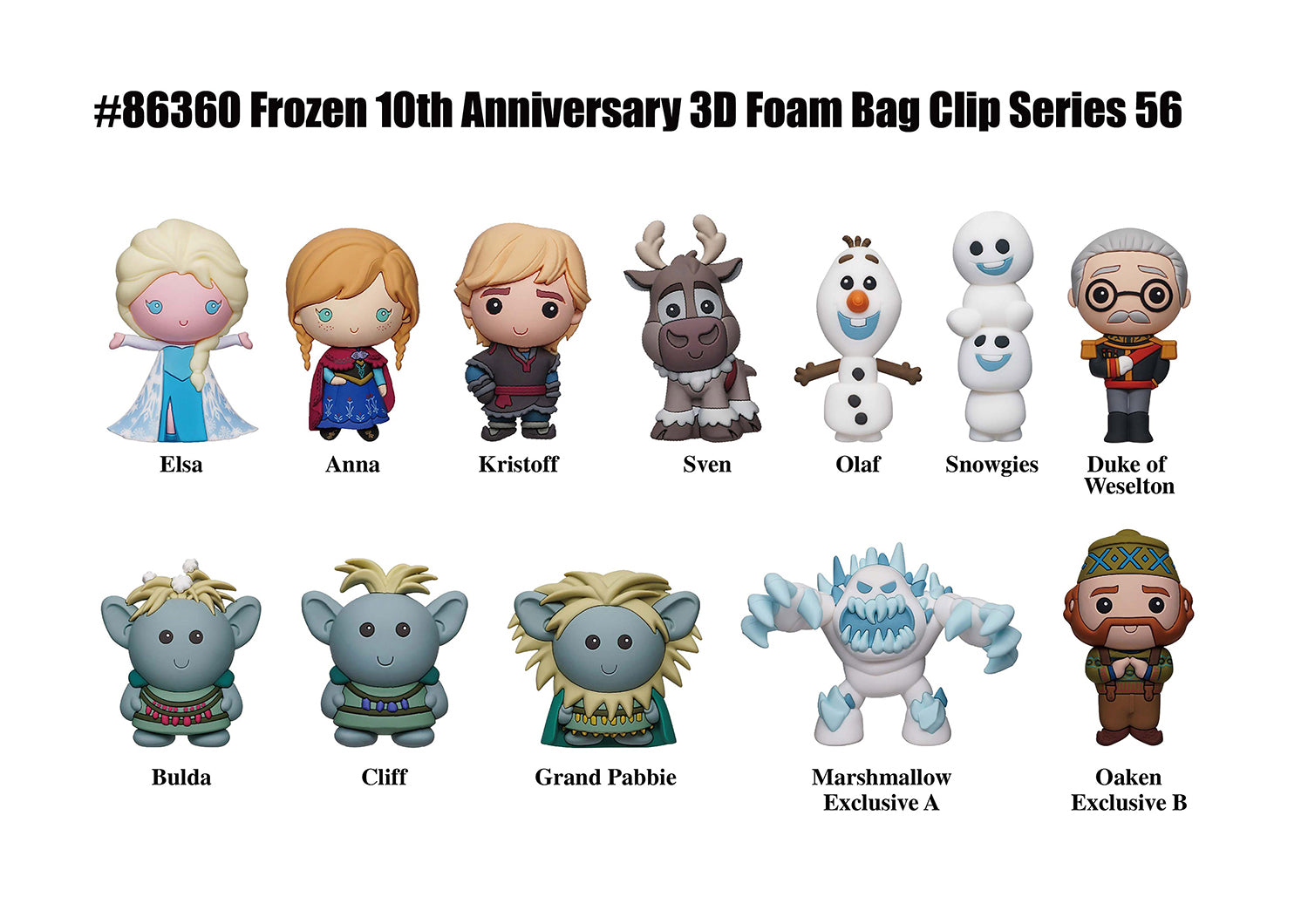 Frozen 10th Anniversary 3D Foam Bag Clip