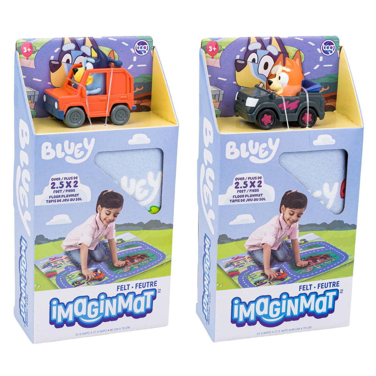 Bluey Megamat Play Set, 31.5 x 27.5 in, Durable Felt