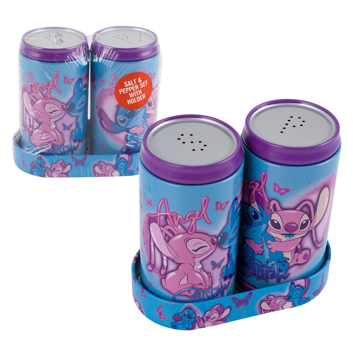 Disney Stitch and Angel  Salt & Pepper Caddy