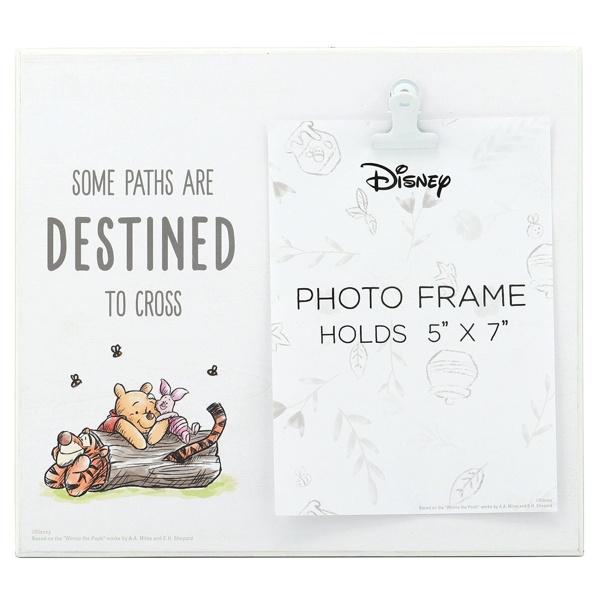 Winnie The Pooh Paths Destined To Cross Wood Photo Clip Frame