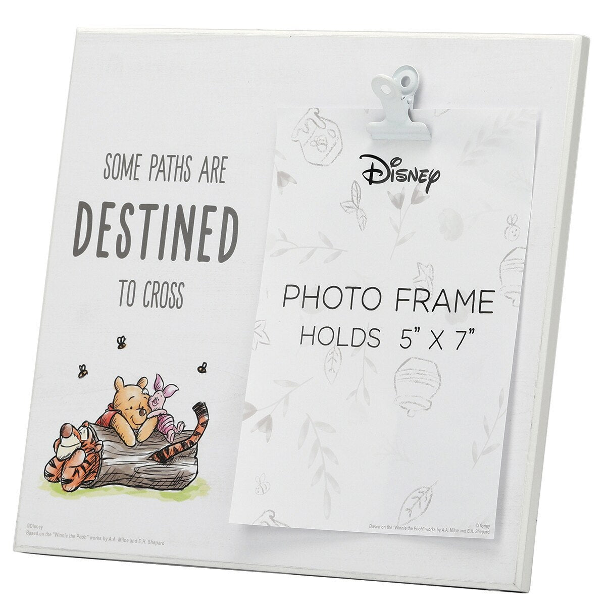 Winnie The Pooh Paths Destined To Cross Wood Photo Clip Frame