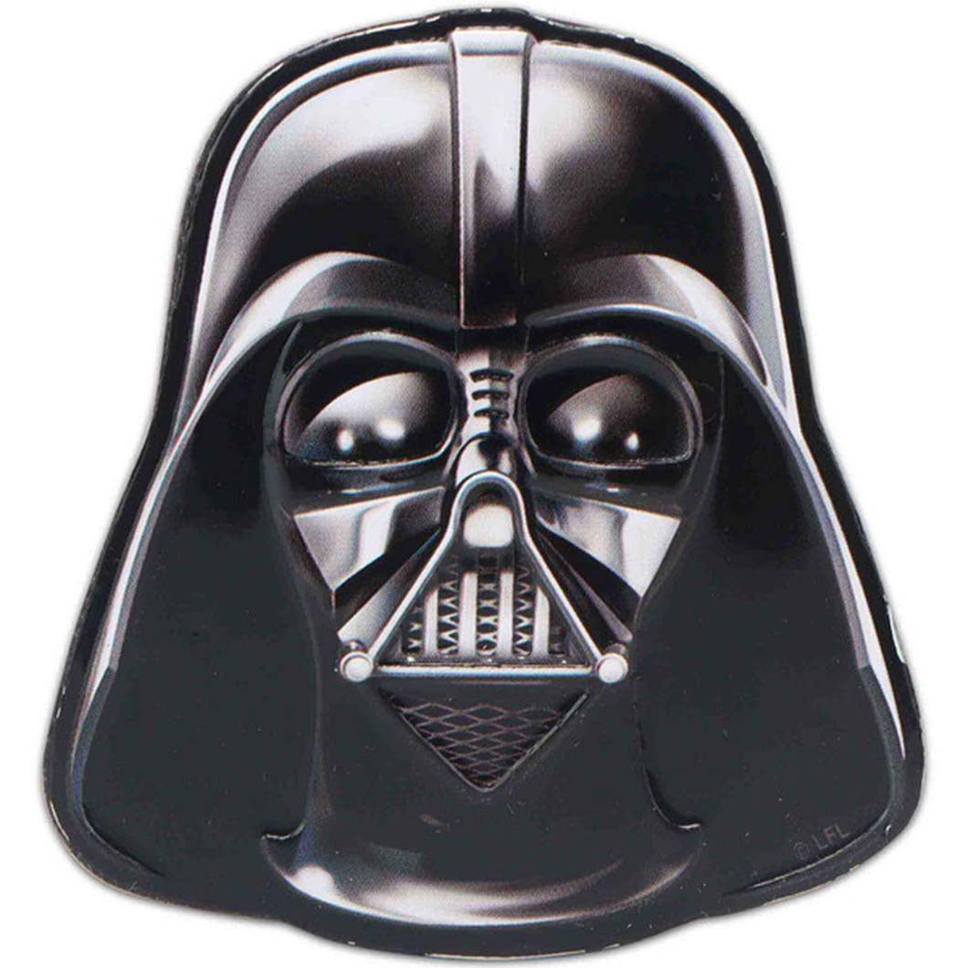 Star Wars Darth Vader Mask Shaped And Embossed Metal Magnet