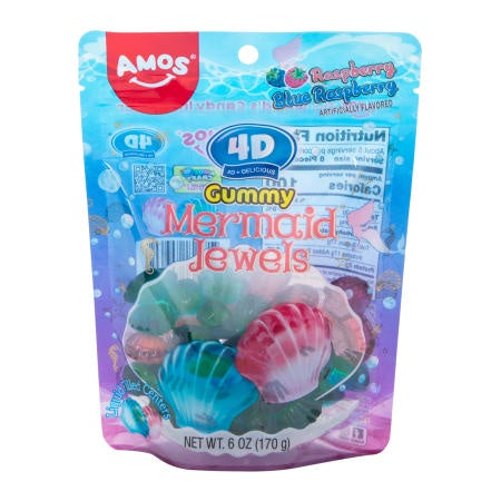 Amos® 4D Gummy Mermaid Jewels 6oz