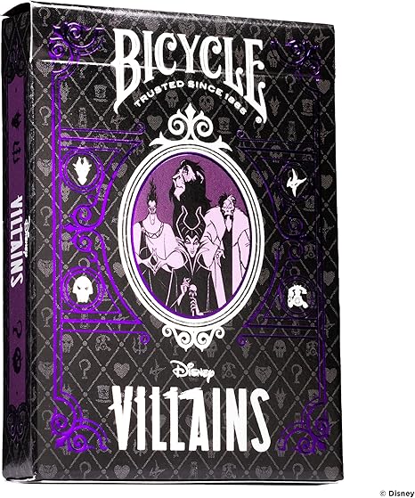 Bicycle Disney Villains Playing Cards Green/ Purple Random 1pc
