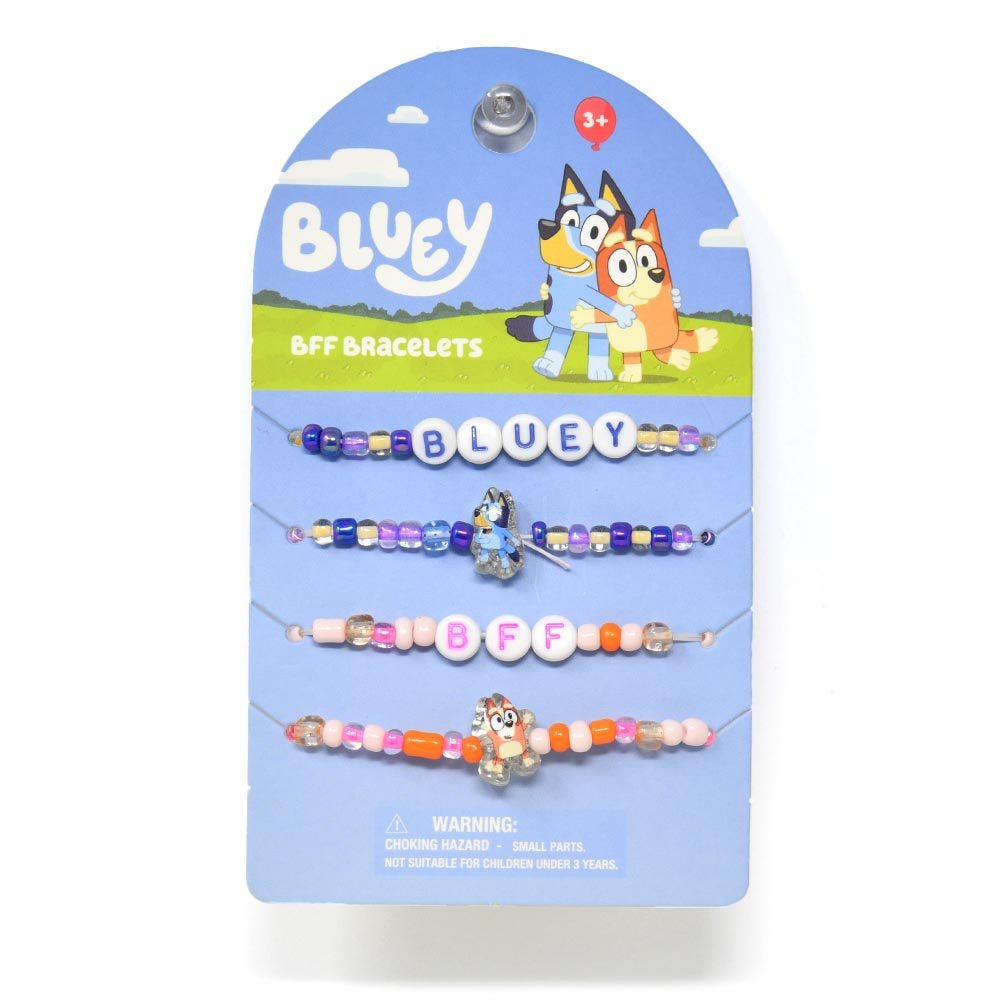 Bluey 4pk BFF Beaded Bracelets on Card