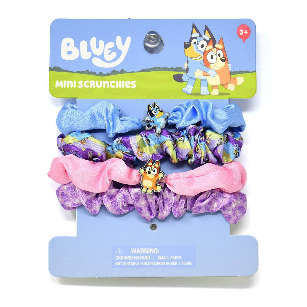 Bluey 4pk Hair Elastics on Card