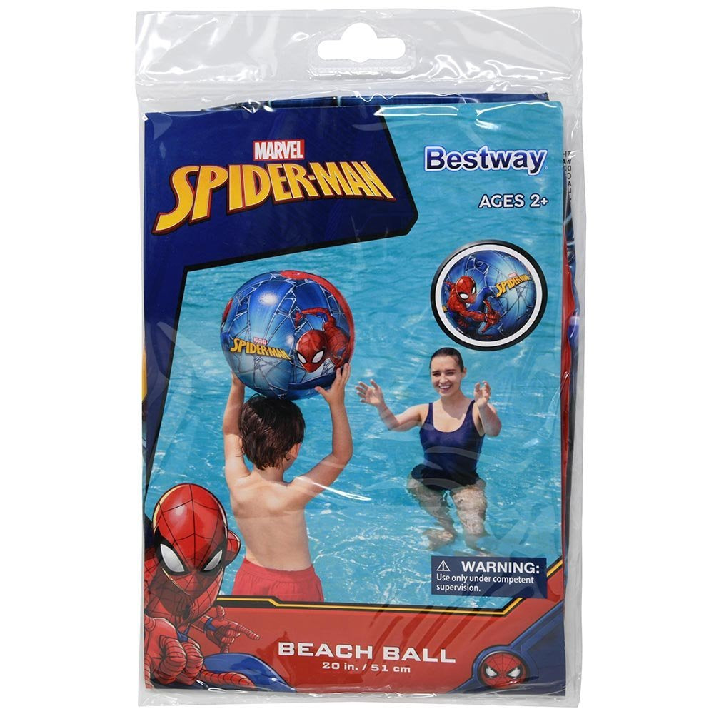 Spiderman 20in Beach Ball in polybag with insert