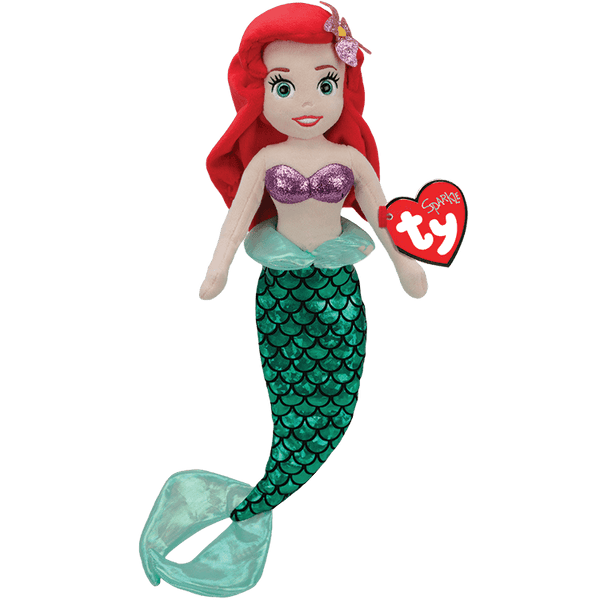 TY Disney Ariel The Little Mermaid 15.5 Inch Tall Collectible Stuffed Plush Toy