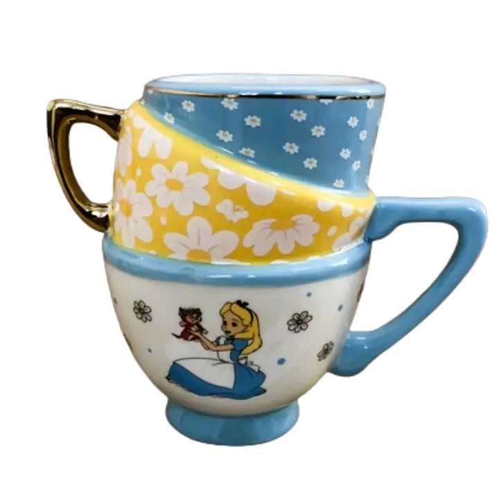 Alice’s Wildflower Dream: 3D Electroplate Wonderland Mug