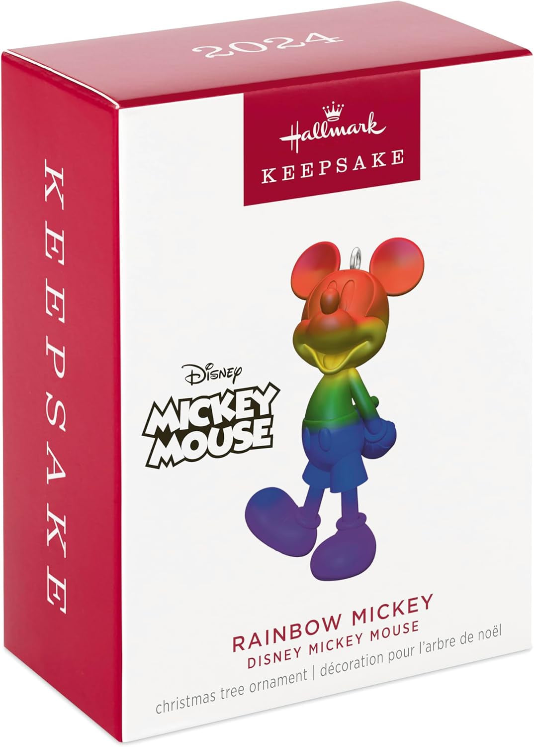 Hallmark Keepsake Christmas Ornament 2024, Disney Mickey Mouse Rainbow Mickey, Gifts for Disney Fans