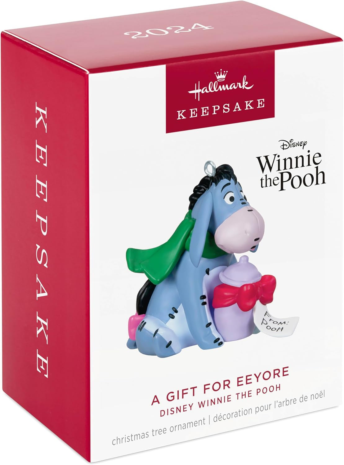 Hallmark Keepsake Christmas Ornament 2024, Disney Winnie the Pooh A Gift for Eeyore, Gifts for Disney Fans