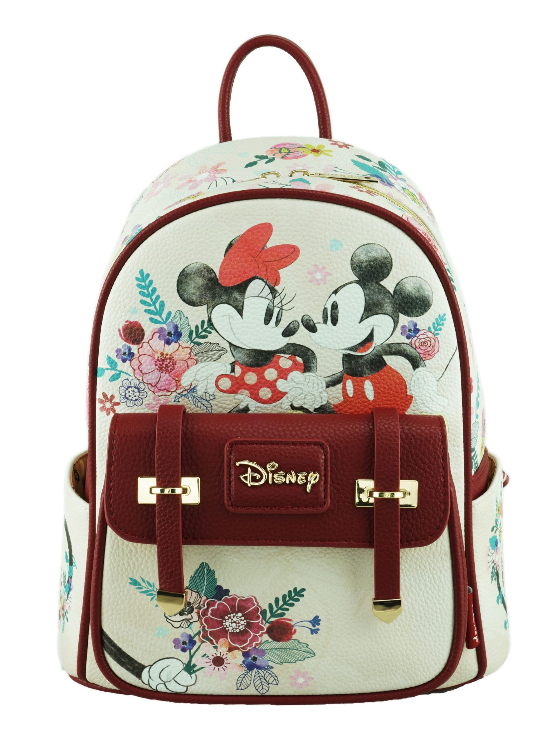 Mickey and Minnie 11" Pebble Vegan Leather Mini Backpack