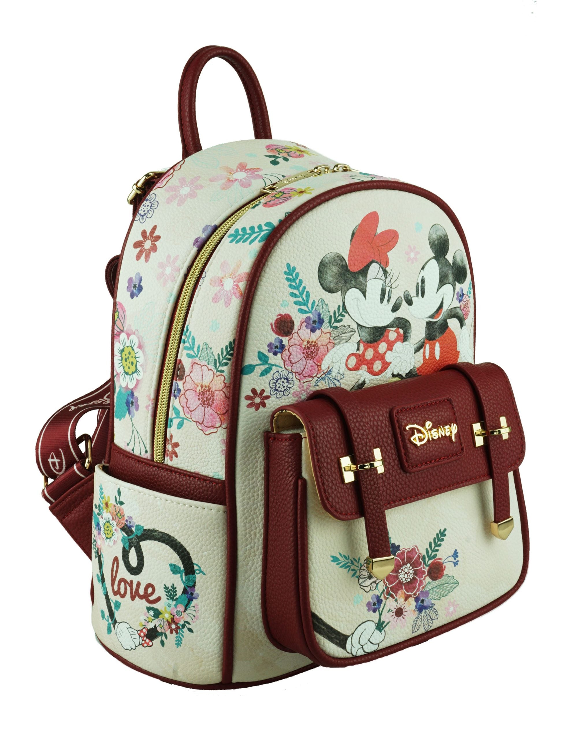 Mickey and Minnie 11" Pebble Vegan Leather Mini Backpack