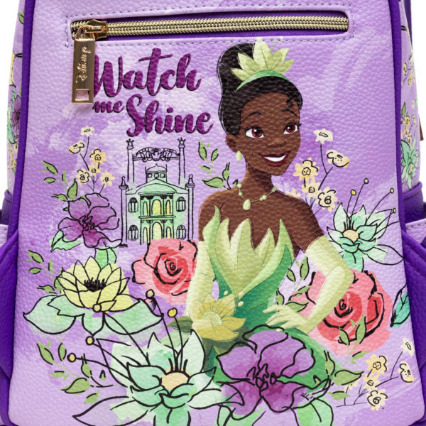 Disney Princess and the Frog Tiana 11" Vegan Leather Mini Backpack