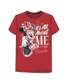 Disney Florida It's All About Me Minnie Adult Red T-Shirt