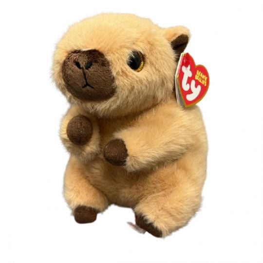 TY Beanie Baby - LARA the Tan Capybara Regular Size - 6 inch