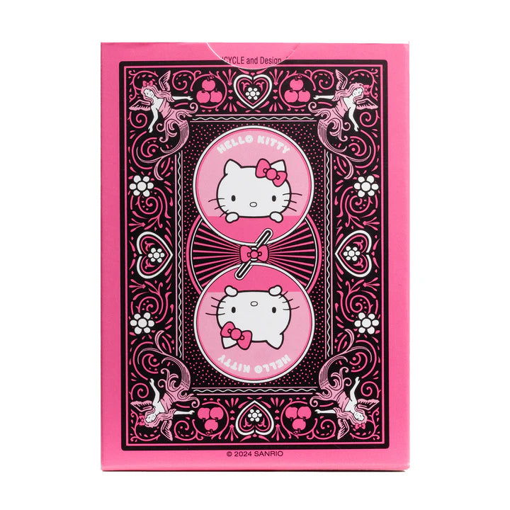 Bicycle Disney Hello Kitty Black & Pink Playing Cards
