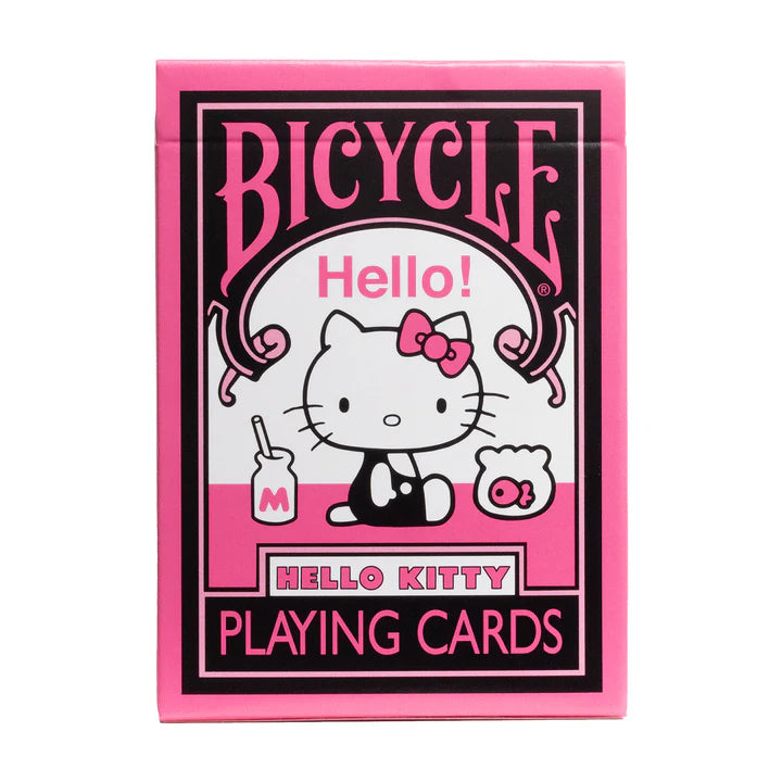 Bicycle Disney Hello Kitty Black & Pink Playing Cards