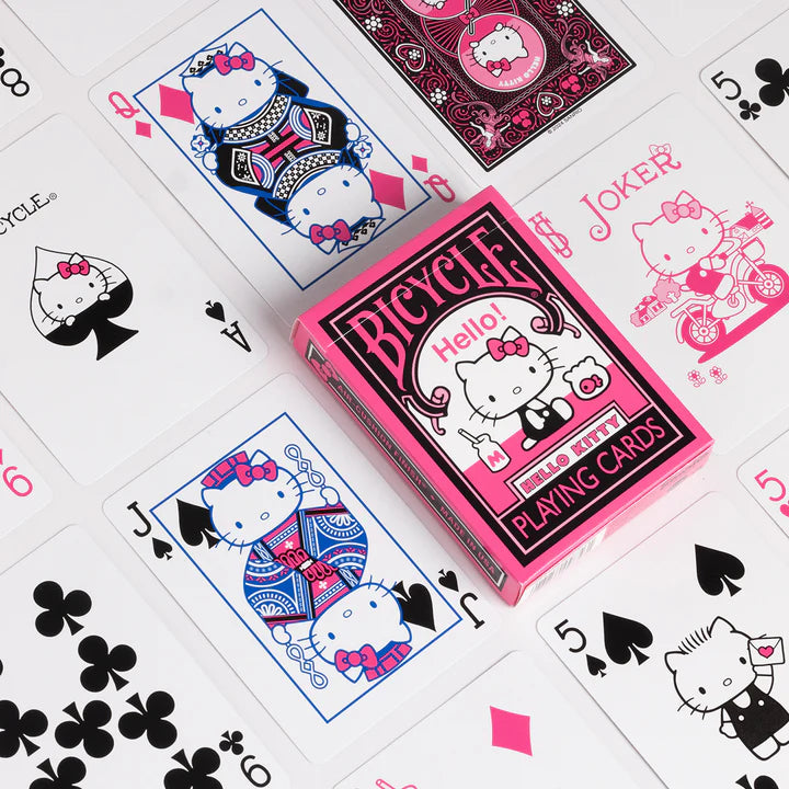 Bicycle Disney Hello Kitty Black & Pink Playing Cards