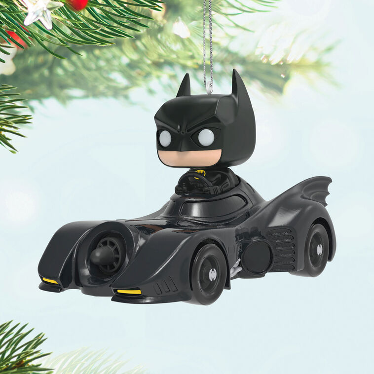 Hallmark Keepsake Christmas Ornament 2024, DC 1989 Batman in His Batmobile Funko POP!, Super Hero Gifts