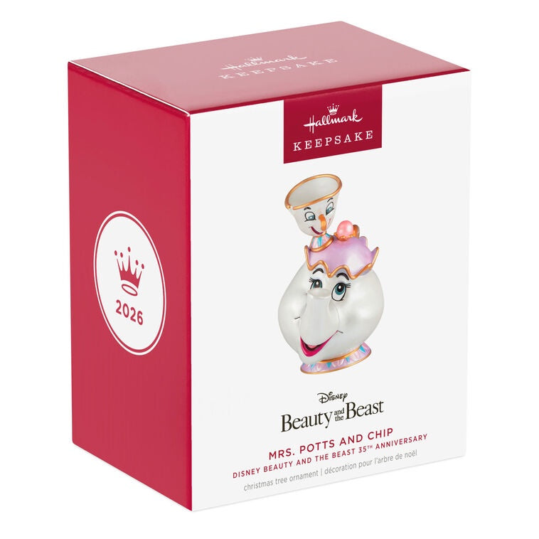 Disney Beauty and the Beast 35th Anniversary Mrs. Potts and Chip Ornament