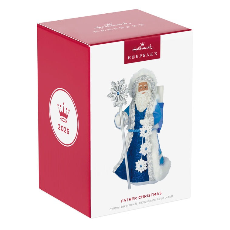 Blue Father Christmas Ornament