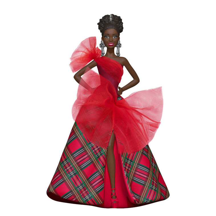 Hallmark Keepsake Christmas Ornament 2024 Black Holiday Barbie™ Ornament