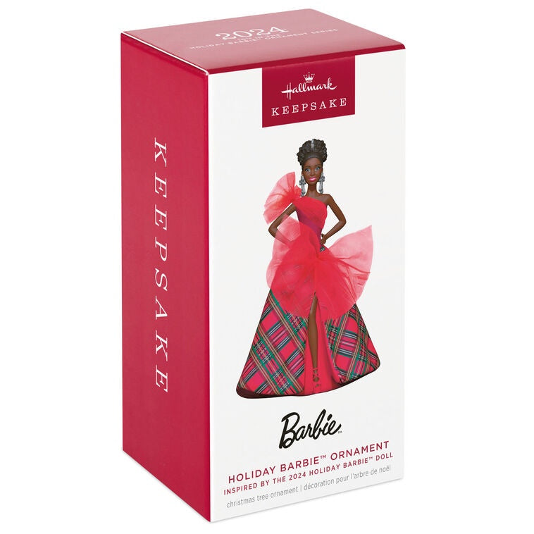 Hallmark Keepsake Christmas Ornament 2024 Black Holiday Barbie™ Ornament