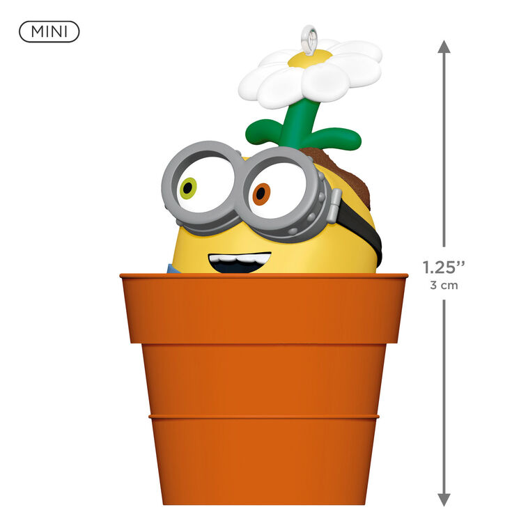 Mini Minions Bob's Flower Power Ornament, 1.25"