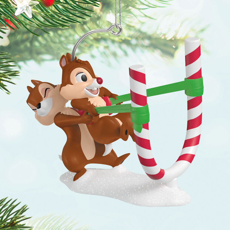 Hallmark Keepsake Disney Chip and Dale Candy Cane Catapult Ornament