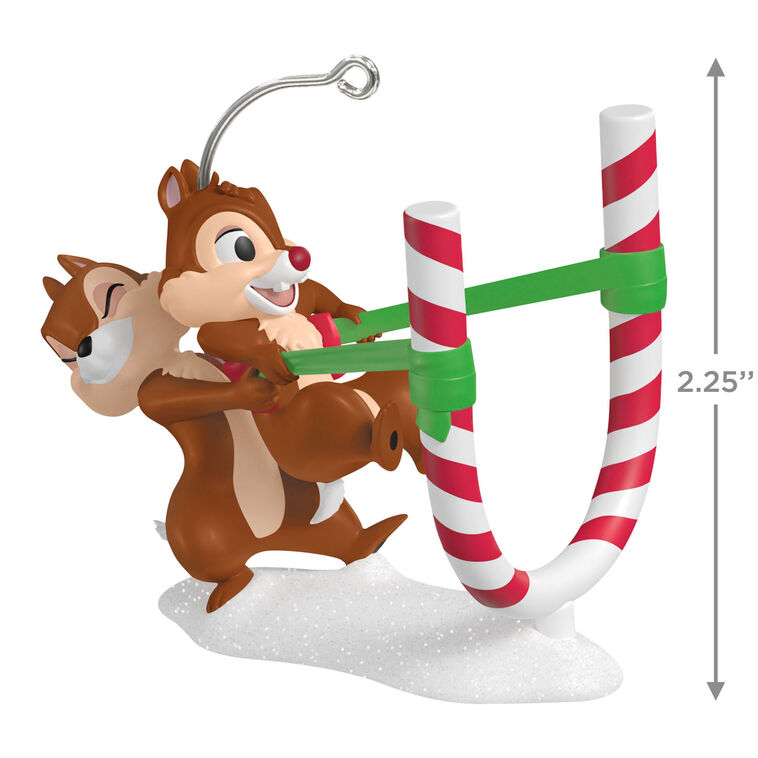 Hallmark Keepsake Disney Chip and Dale Candy Cane Catapult Ornament