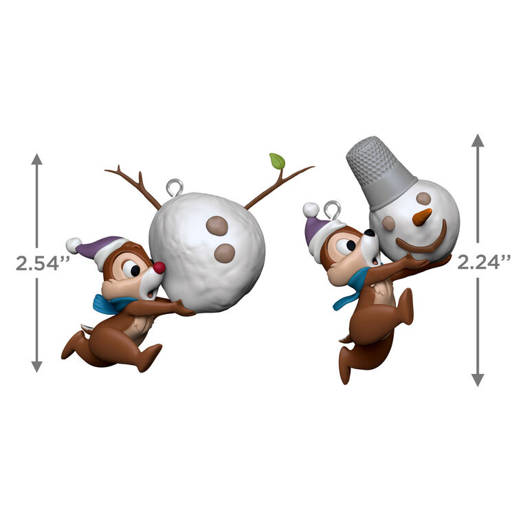 Disney Chip and Dale Up to Snow Good Ornaments, Set of 2