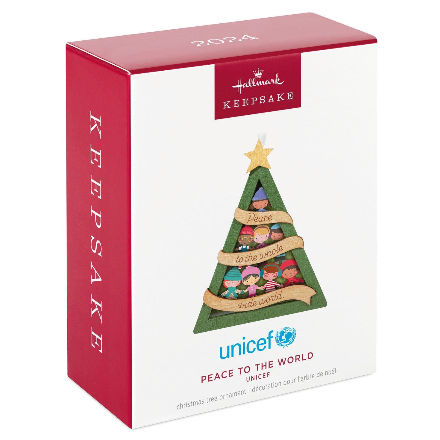 Hallmark Keepsake Christmas Ornament 2024, UNICEF Peace to the World Papercraft, Charity Gifts