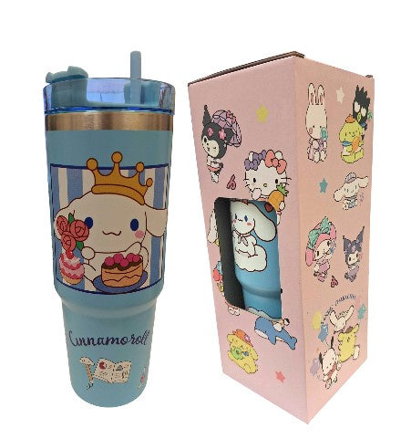 Cinnamoroll Light Blue Tumbler 30oz w/ Straw in Box