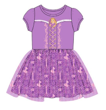 Disney Youth Girl Rapunzel Cosplay Dress Royal Purple