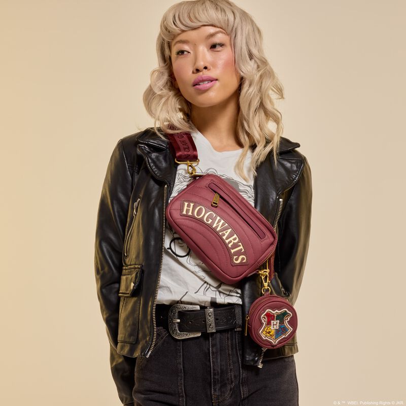Hogwarts House Crest Canvas Sling Crossbody Bag with Coin Bag