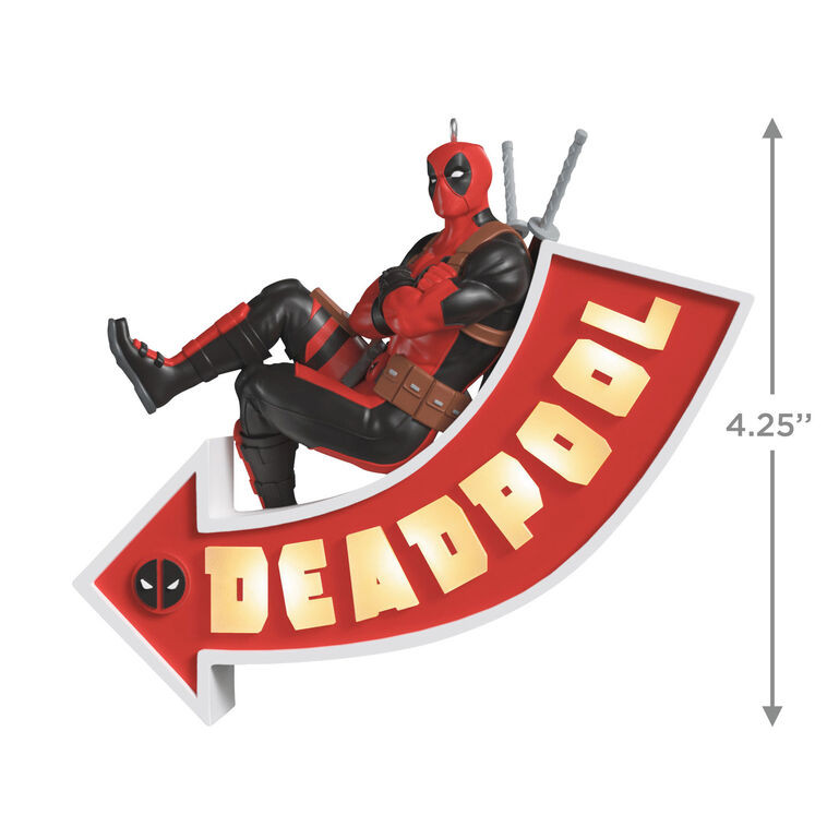 Marvel Deadpool It's a Sign! Ornament With Light