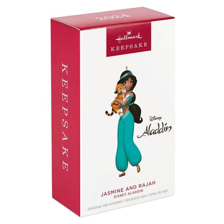 Hallmark Keepsake Christmas Ornament 2024, Disney Aladdin Jasmine and Rajah, Gifts for Disney Fans