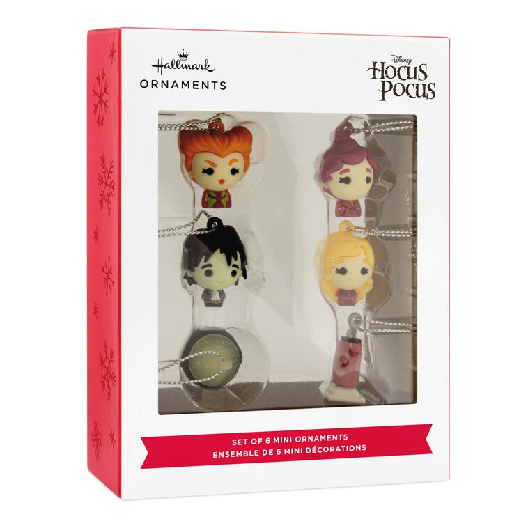 Mini Disney Hocus Pocus Shatterproof Hallmark Ornaments, Set of 6