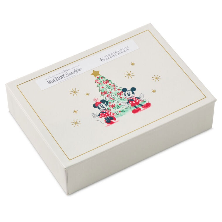 Hallmark + Disney Holiday Ever After Assorted Blank Christmas Cards in Box, Pack of 8