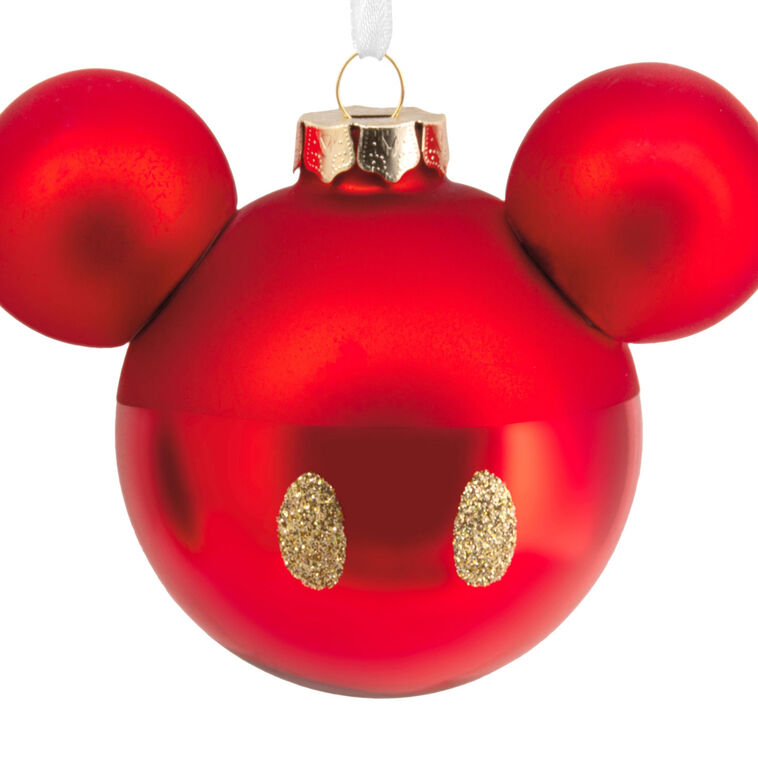 Disney Mickey Mouse Ears Icon Blown Glass Hallmark Ornament