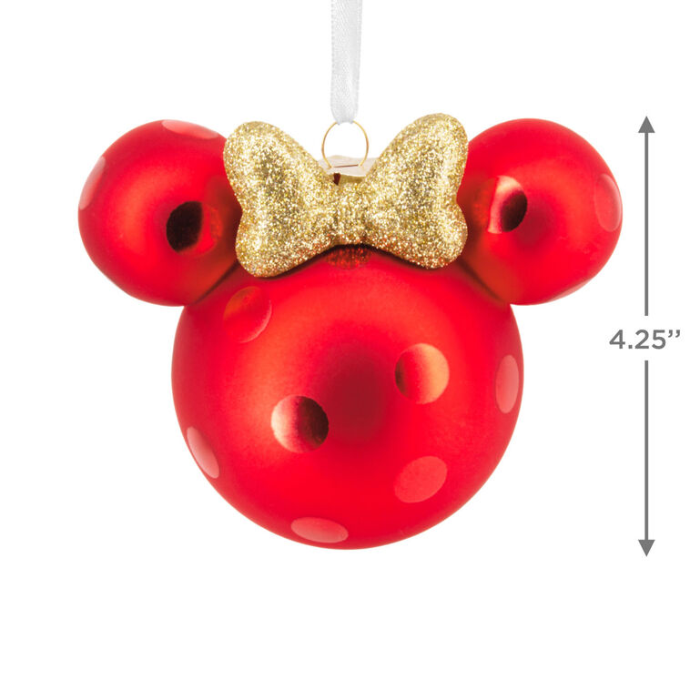 Disney Minnie Mouse Ears Icon Blown Glass Hallmark Ornament