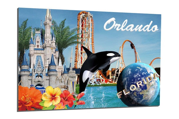 Orlando Florida Collage Foil Magnet