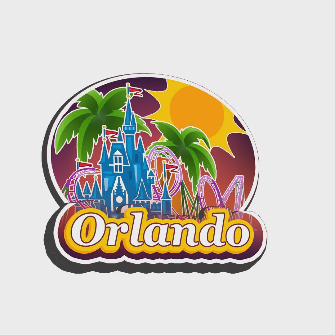Double Epoxy Foil Orlando Magnet Castle