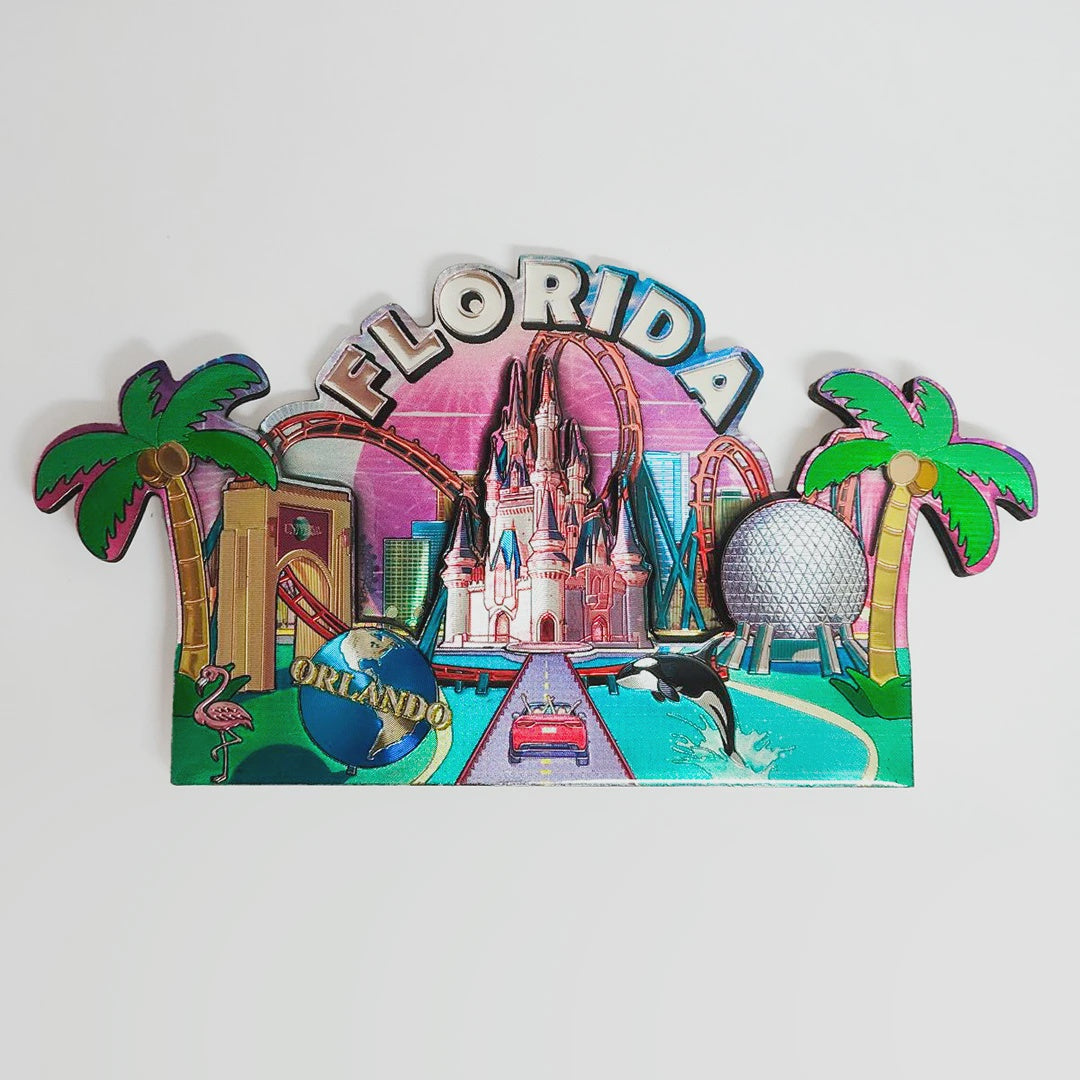 Florida Castle Foil Magnet Attractions Big Magnet