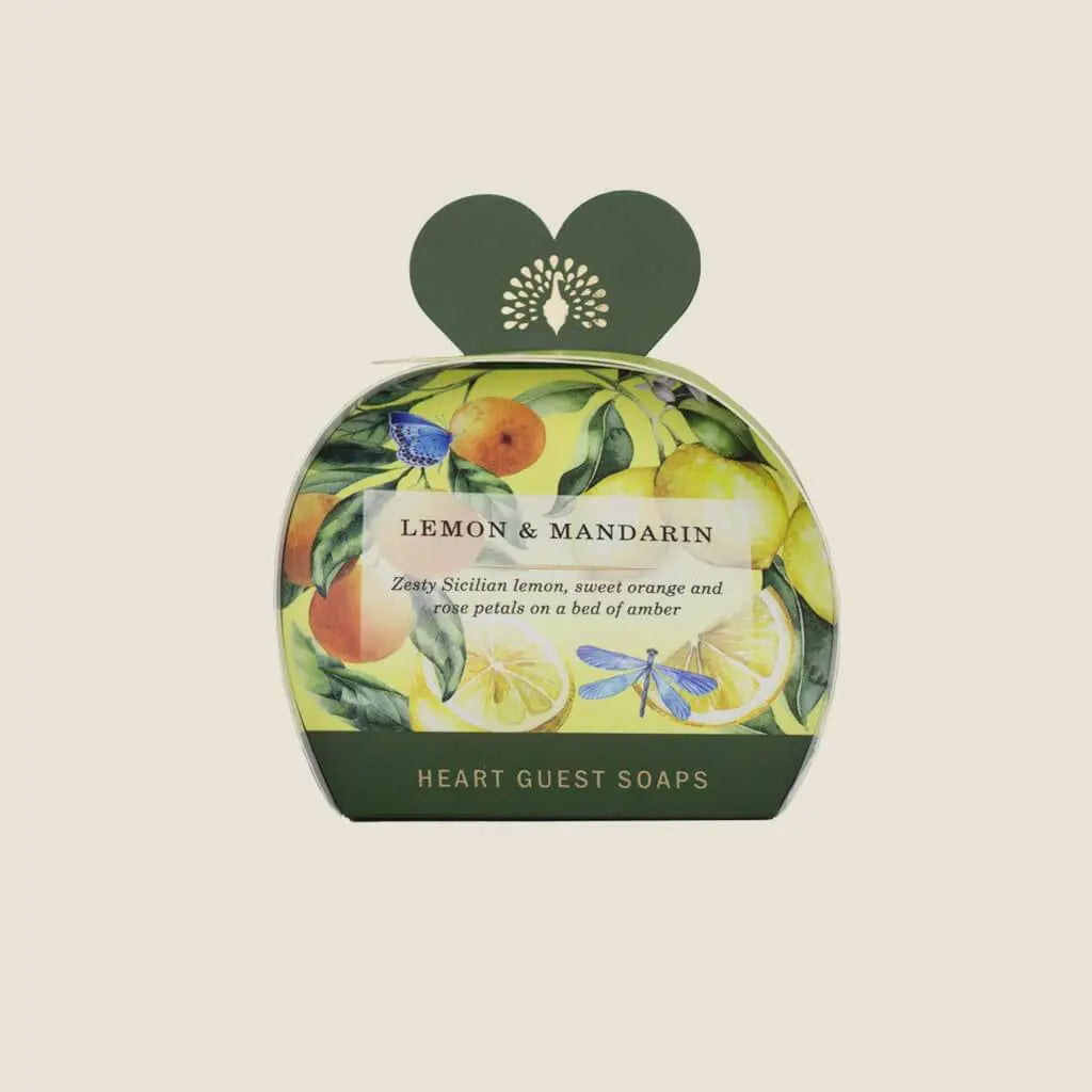 Signature Lemon and Mandarin Heart Guest Soaps 2.1oz