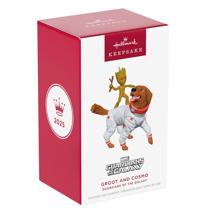 Hallmark Marvel Guardians of the Galaxy Groot and Cosmo Ornament