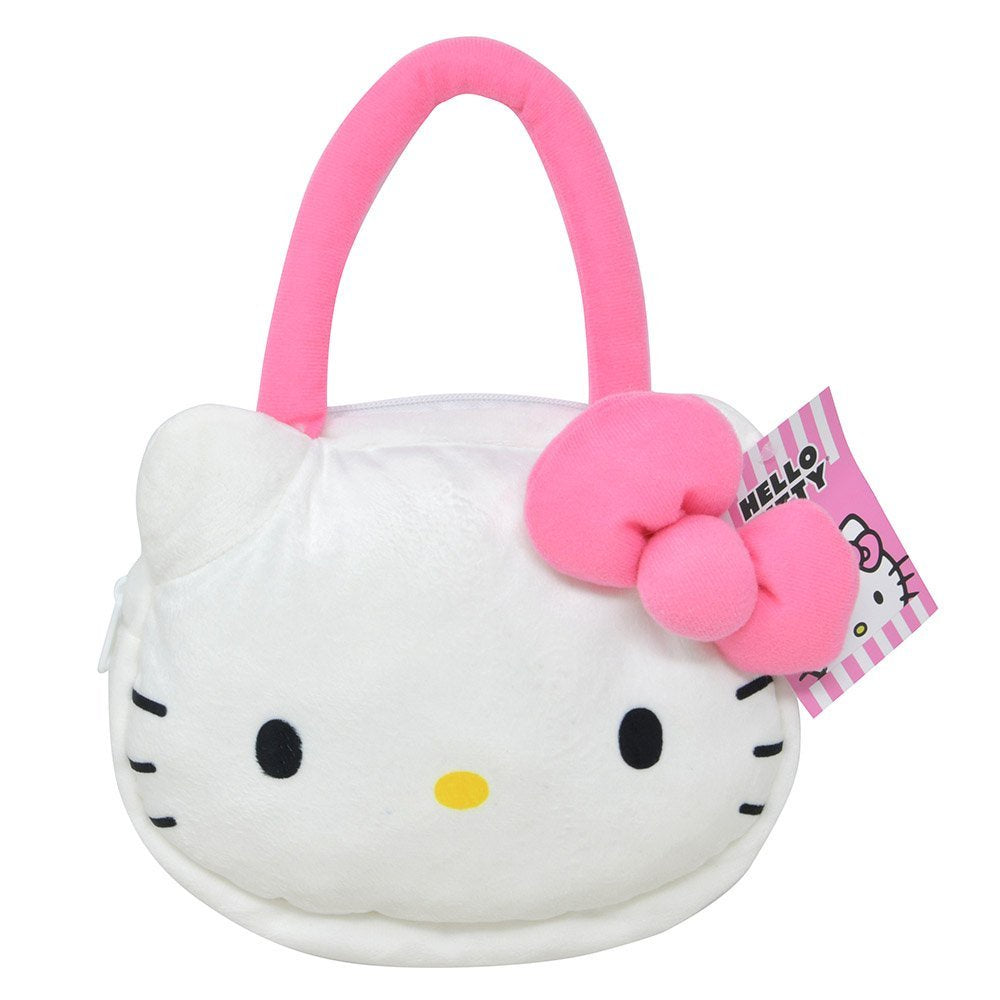 Hello Kitty Head Shaped Plush Handbag