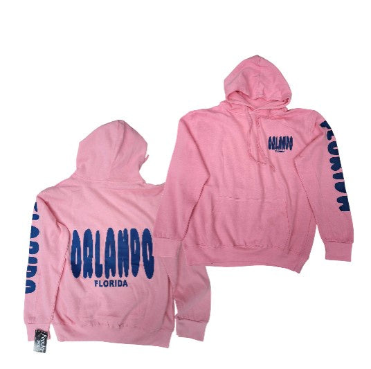 Adult Orlando Puff Print Hoodie Pink