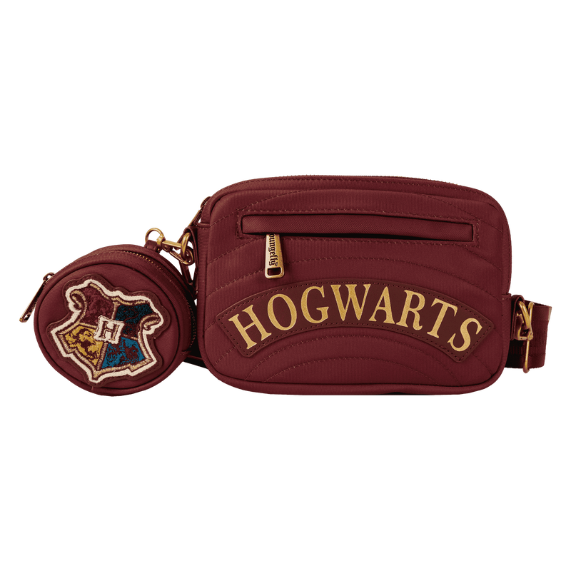 Hogwarts House Crest Canvas Sling Crossbody Bag with Coin Bag